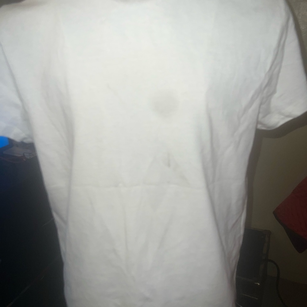 White Graphic Tee with Skull and Roses - Picture 5 of 5